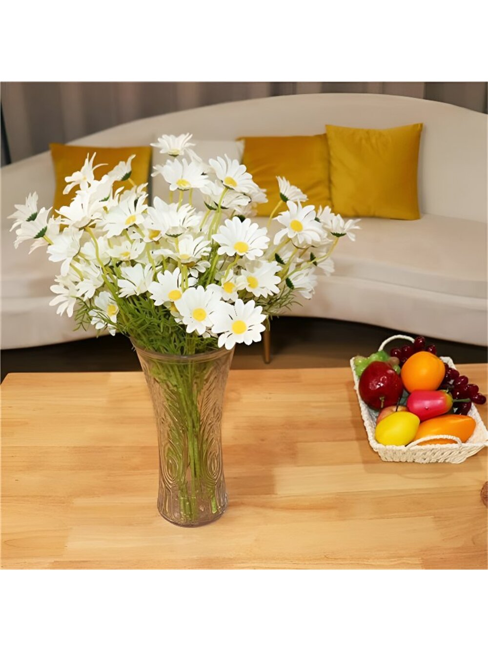 10 Bundles Multicolor Artificial Daisy Flowers 21" and Wildflowers
